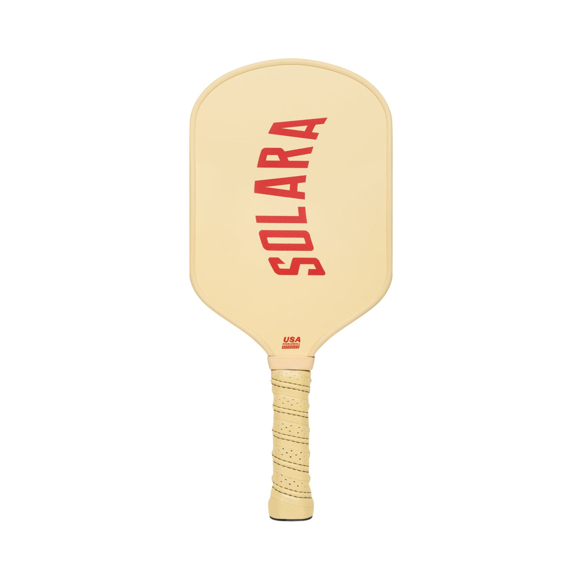 Solara '94 Butter pickleball paddle with soft yellow face and tan grip